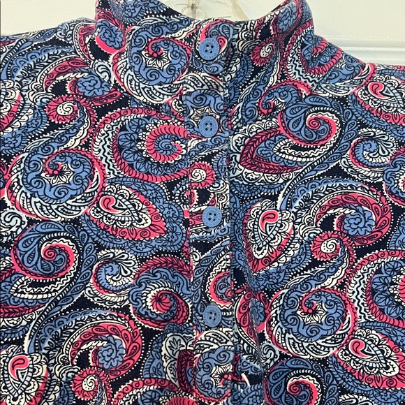 Talbots Blue and Red Paisley Top - Picture 5 of 7